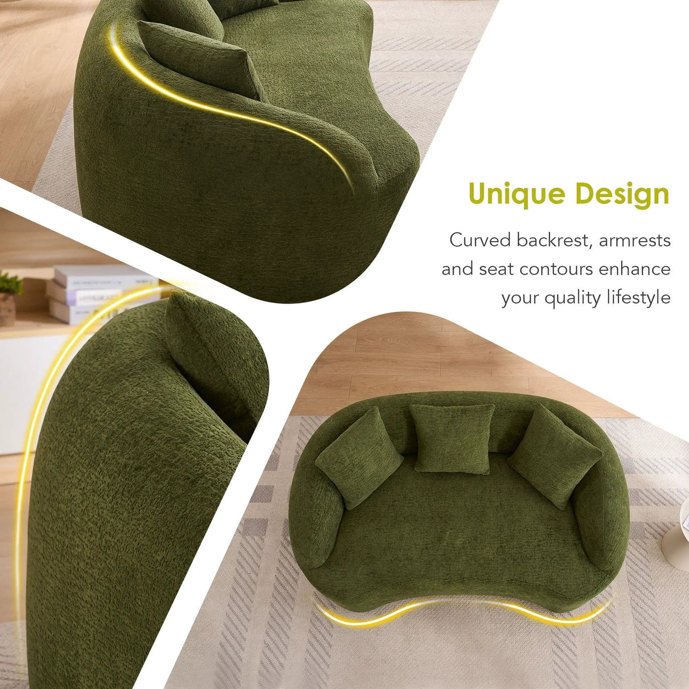 Loveseat Sofa, Compact Design For Small Spaces by HouseOfZazla