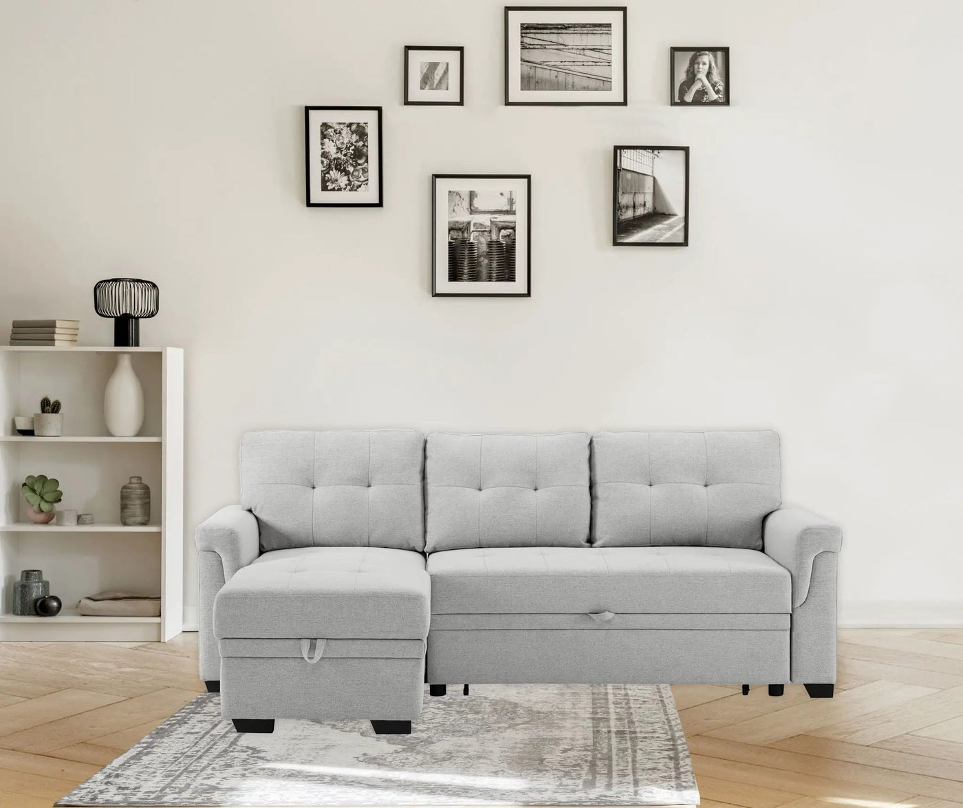 Sierra - Reversible Sleeper Sectional Sofa With Storage Chaise by Unique Piece Furniture