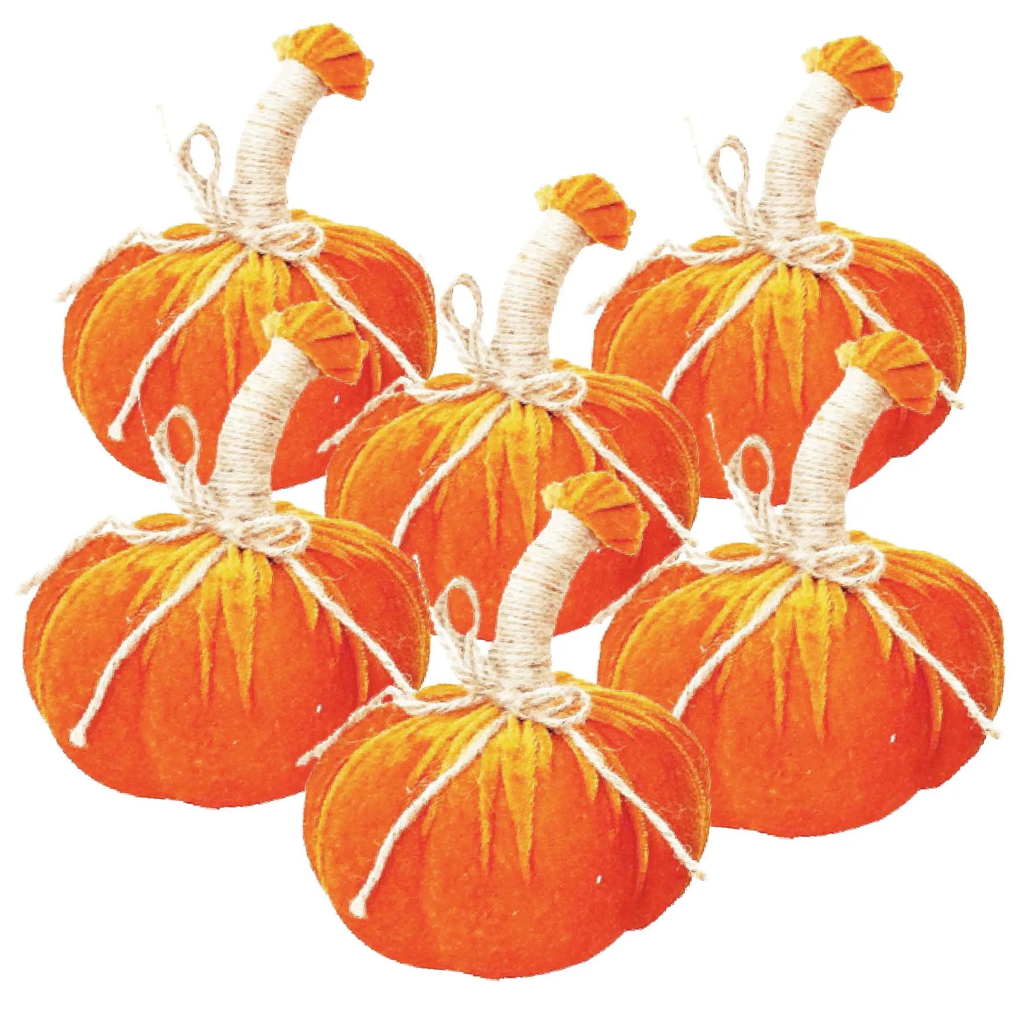 Handcrafted Farmhouse Harvest Pumpkins – Set of 6 by HouseOfZazla