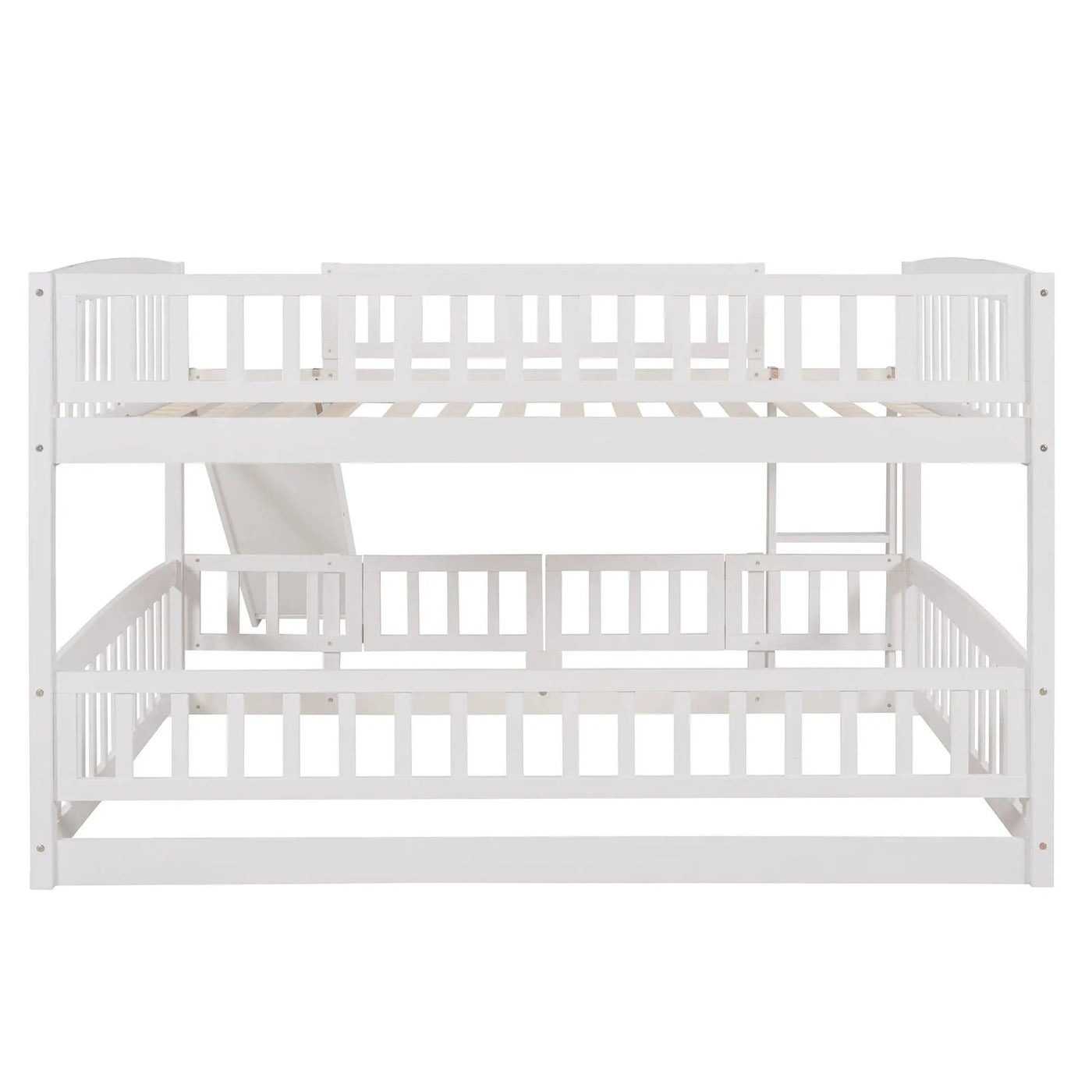 Low Bunk Bed With Slide, Fence And Ladder by Unique Piece Furniture