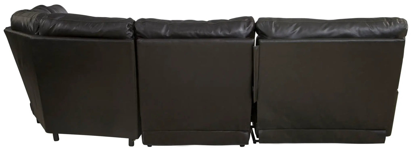 Como - 5 Piece Italian Leather Match Reclining Sectional by Unique Piece Furniture