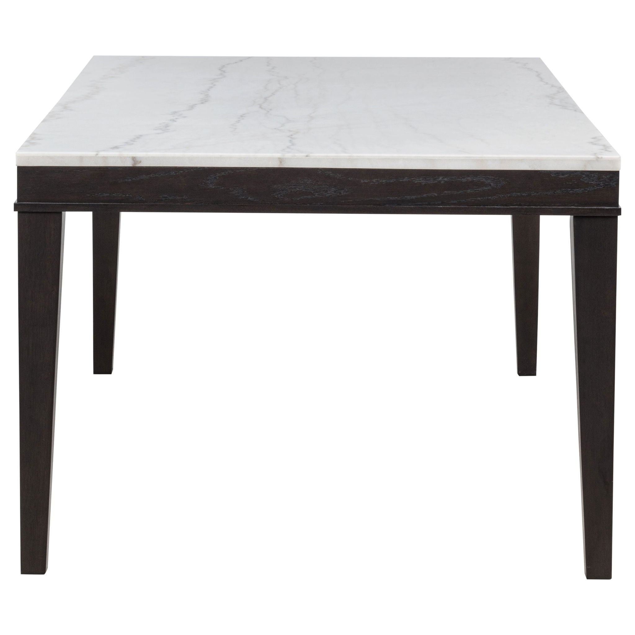 Averill 7-piece White Marble Top Dining Set Dark Grey and Coffee Bean by Unique Piece Furniture
