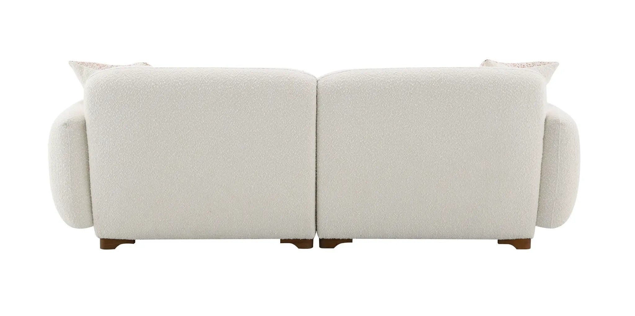 Darius - Boucle Sofa With 2 Toss Pillows - Beige by Unique Piece Furniture