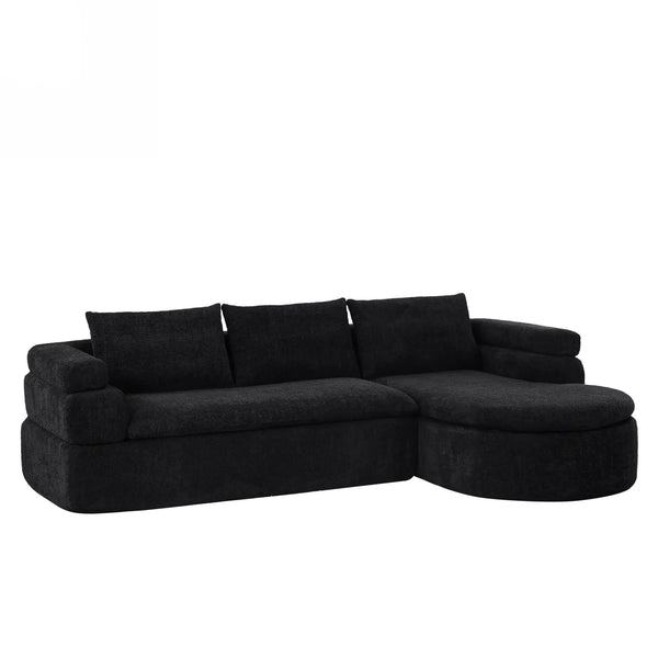 106" L-Shape Sectional Sofas (Black), photo 2 of 10