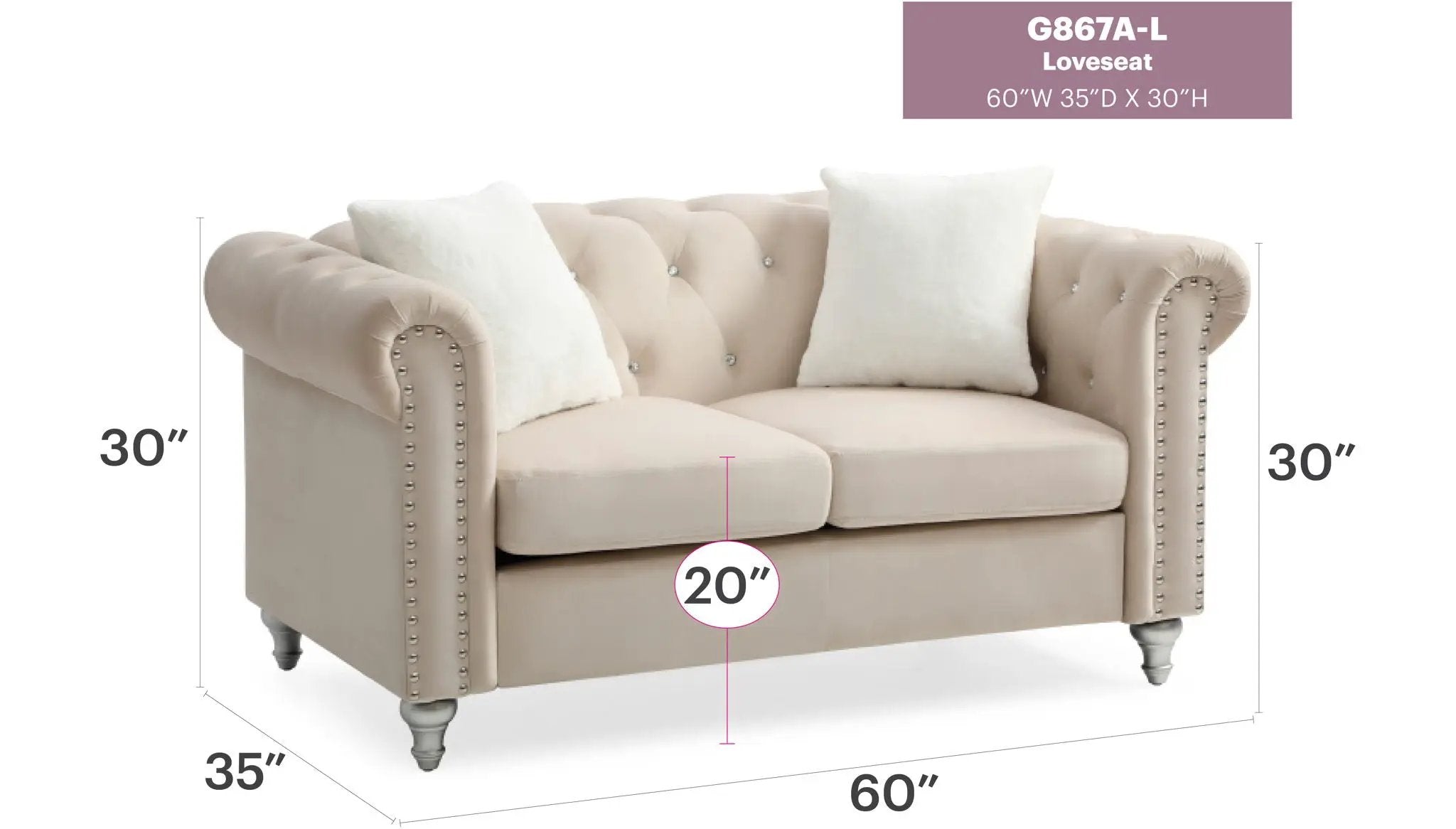Stylish Contemporary Loveseat by HouseOfZazla