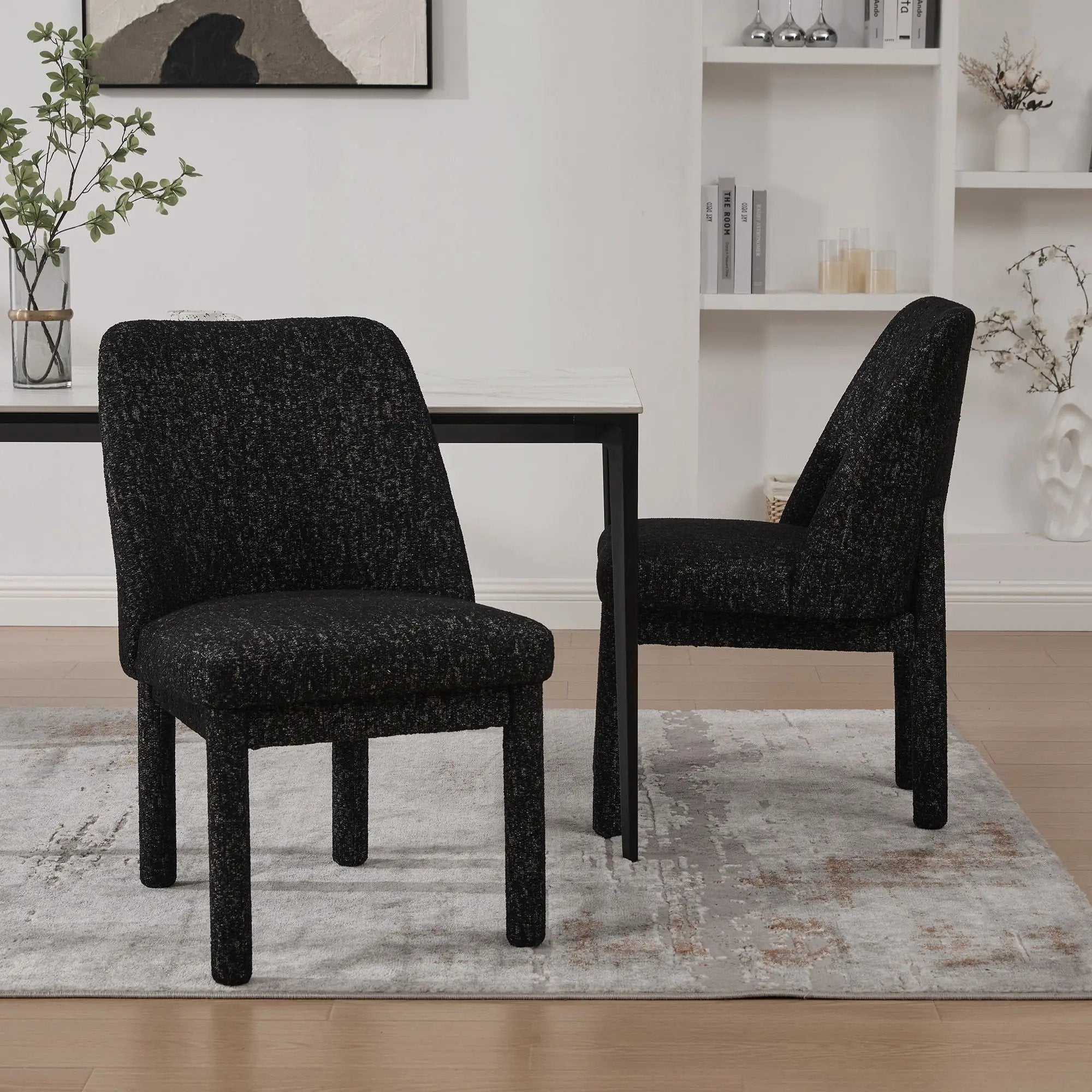 Wide Minimalist Dining Chair