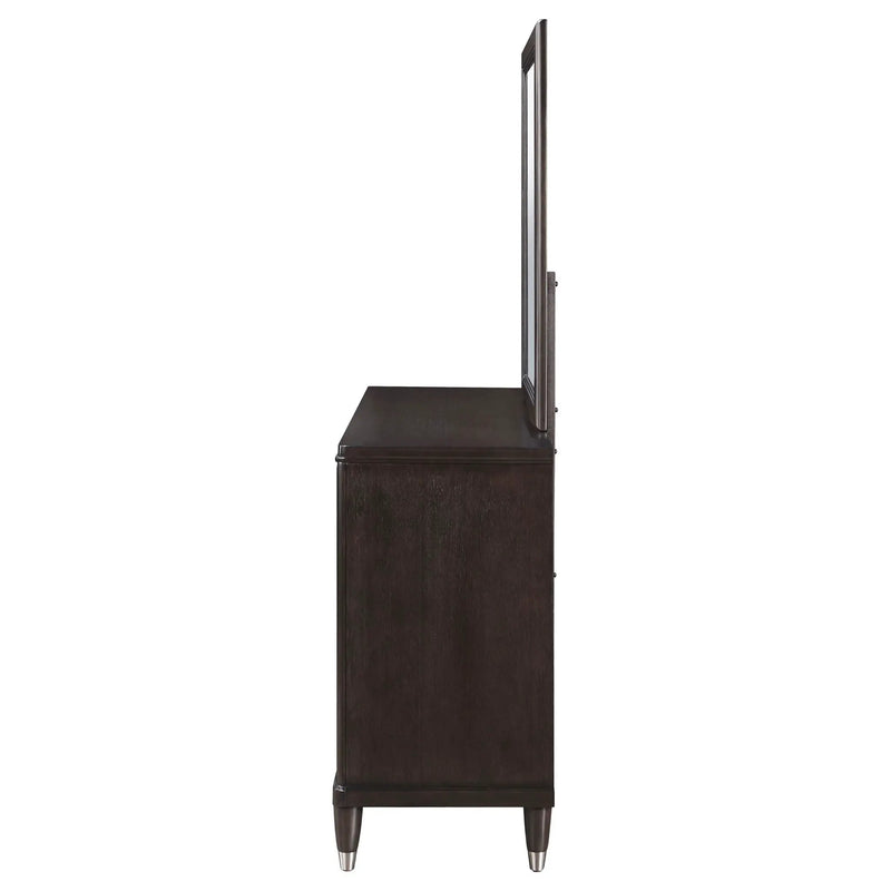 Emberlyn 6-drawer Dresser with Mirror Brown by Unique Piece Furniture