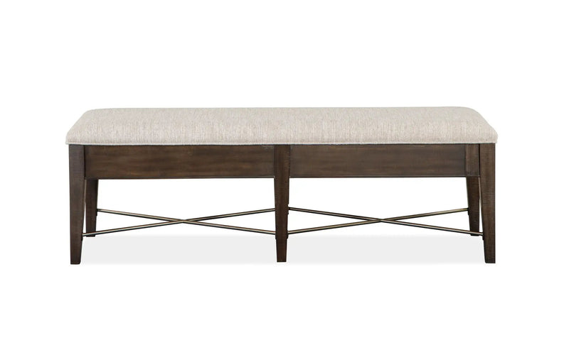 Westley Falls - Bench With Upholstered Seat - Graphite by Unique Piece Furniture