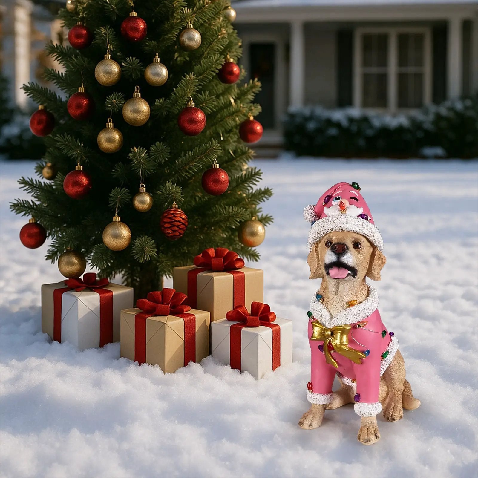 Christmas Labrador Retriever Statue by HouseOfZazla