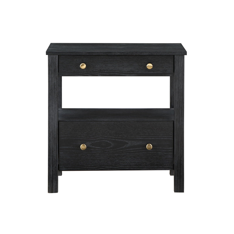Danielle - 2 Drawer Nightstand - Black by HouseOfZazla