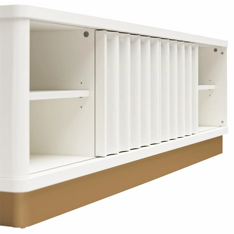 Rene - Scalloped TV Stand For TVs Up To 65" - White by Unique Piece Furniture