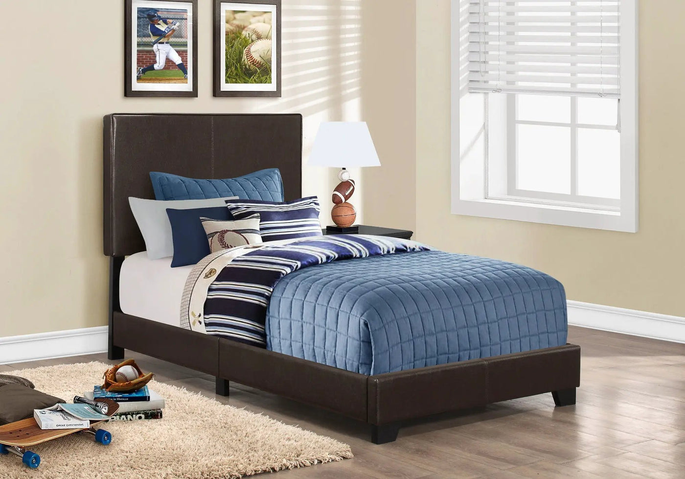 Bed, Upholstered, Transitional by HouseOfZazla