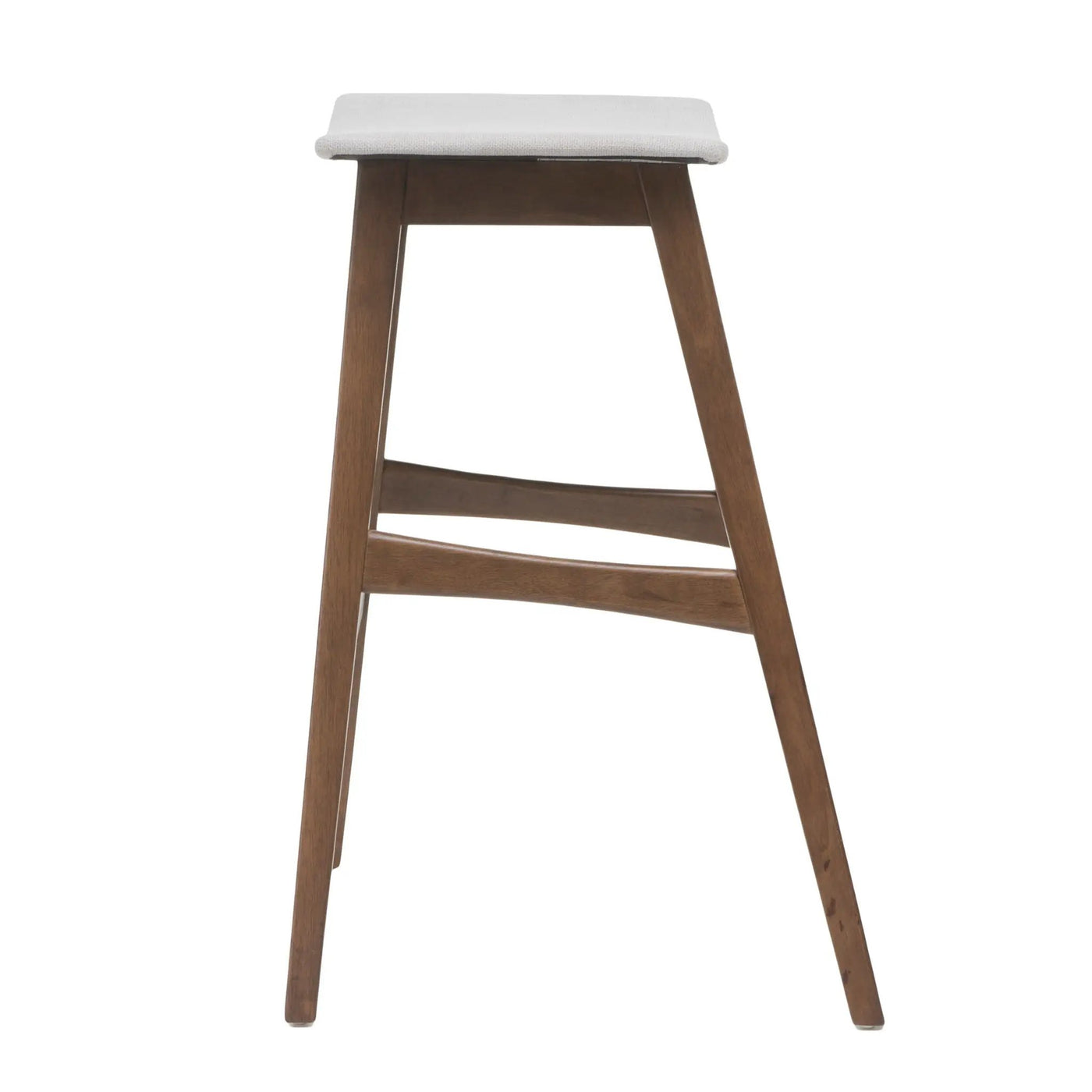 Mid Century Modern Bar Stool Set With Upholstered Seating by HouseOfZazla