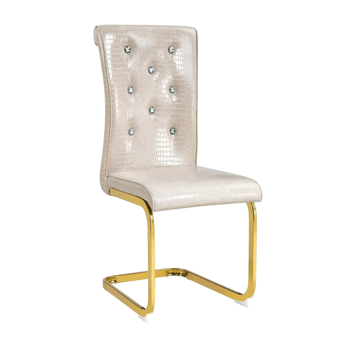 Elegant Design Alligator Skin Upholstered Dining Chairs by HouseOfZazla