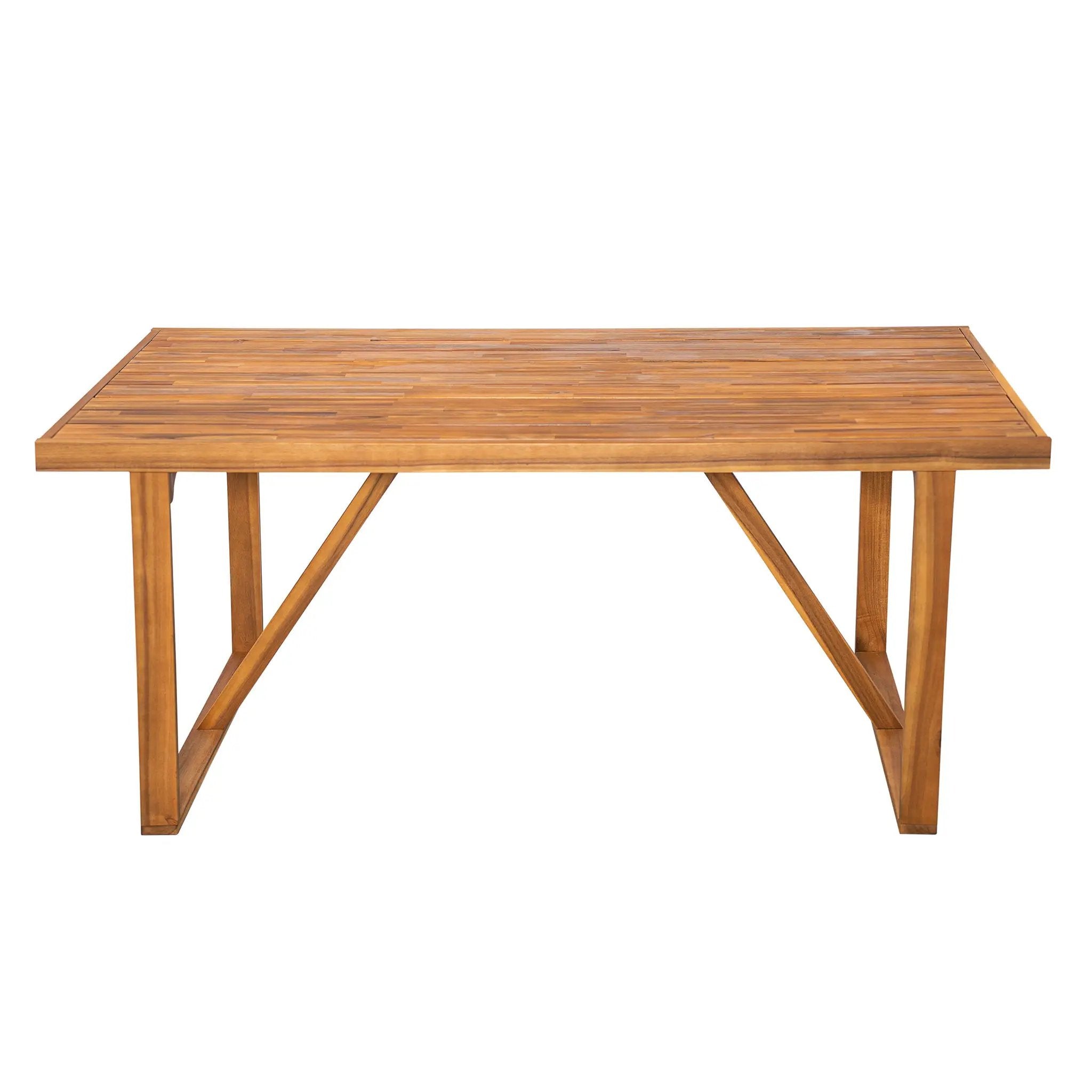 7 Pieces Acacia Wood Outdoor Dining Set – Modern Style by HouseOfZazla
