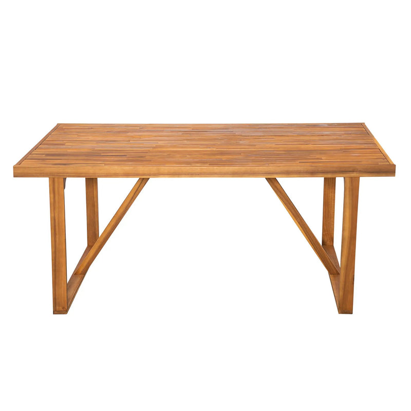 7 Pieces Acacia Wood Outdoor Dining Set by HouseOfZazla