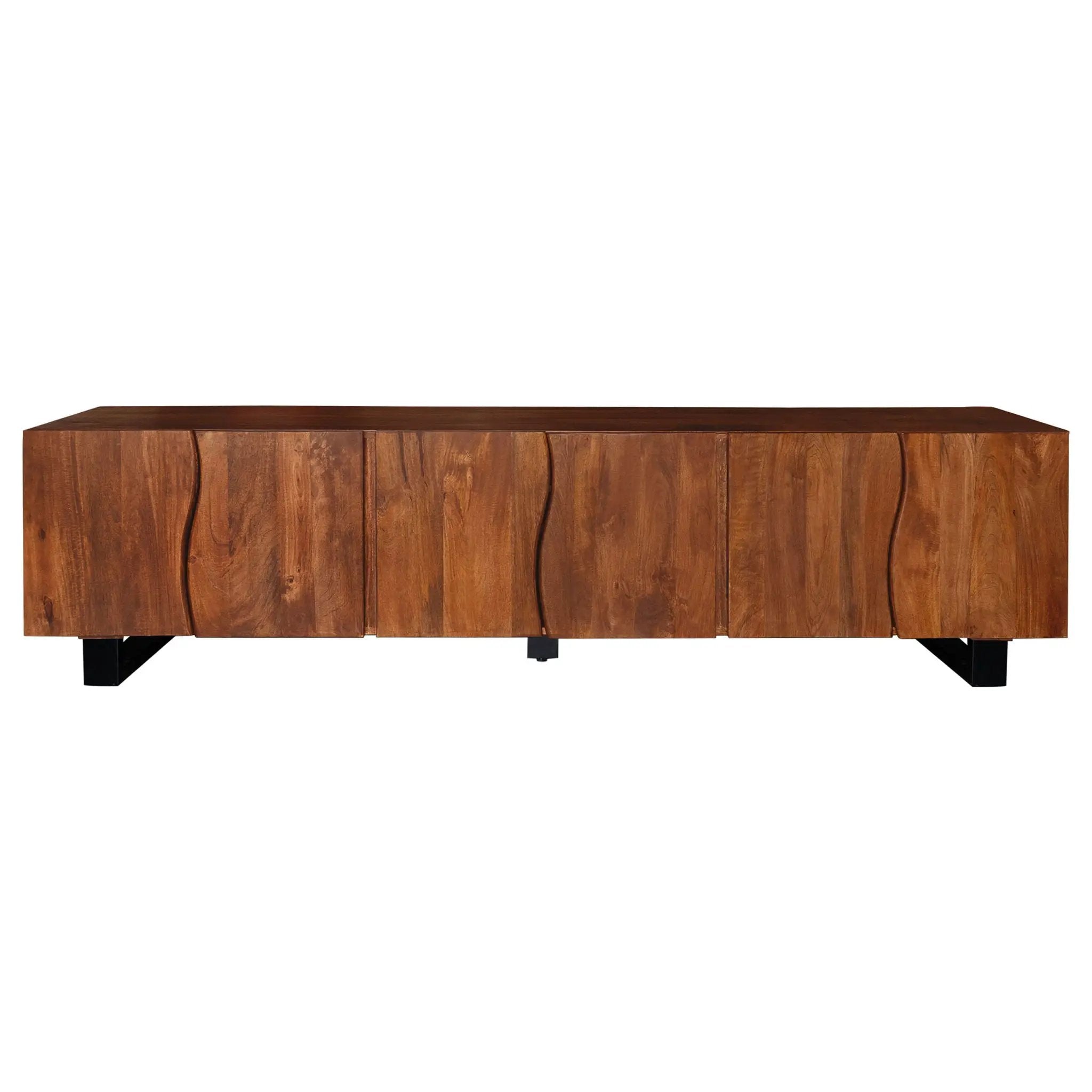Trask 86-inch Wood TV Stand Media Console Mango Brown by Unique Piece Furniture