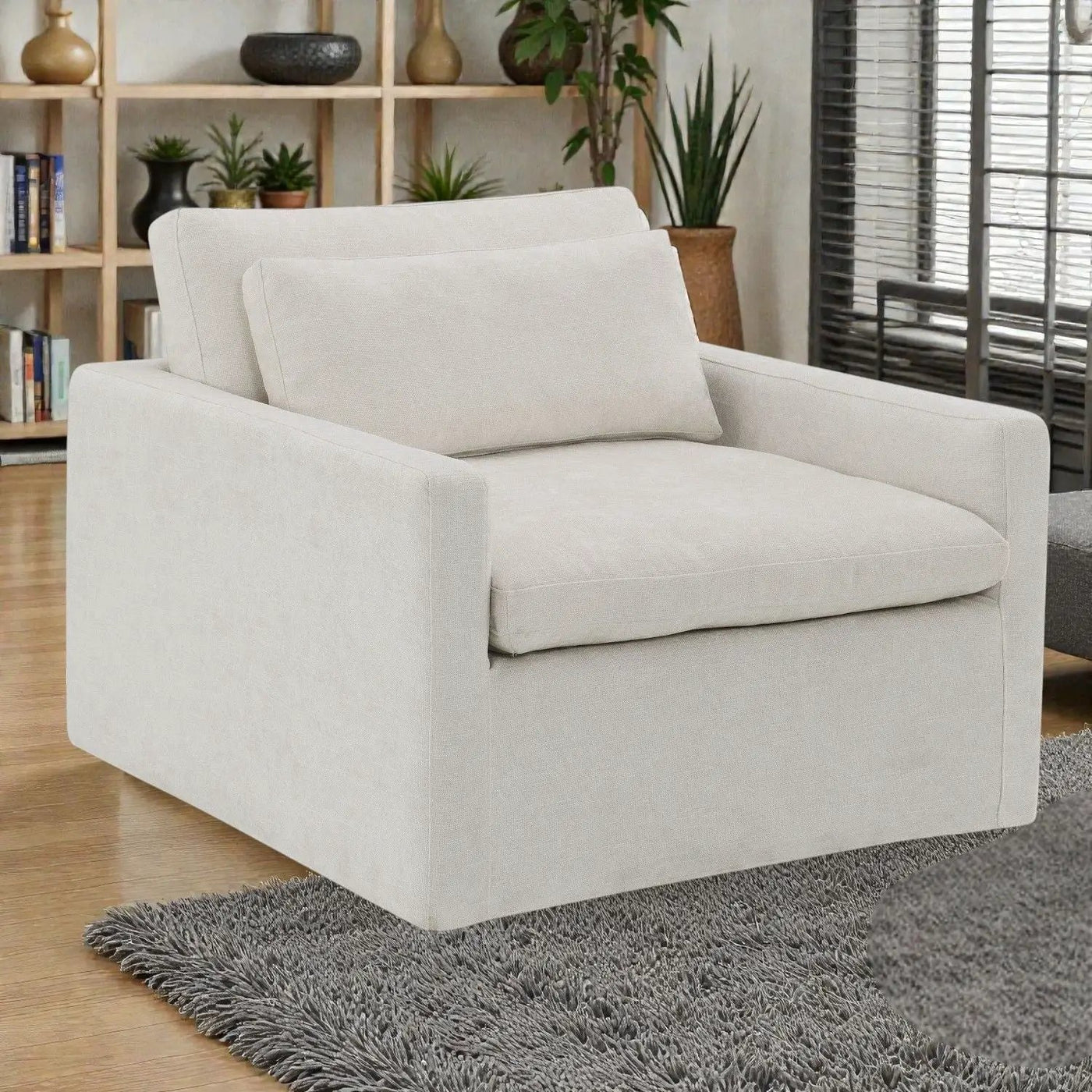 Naveen - Swivel Chair With 1 Toss Pillow by HouseOfZazla