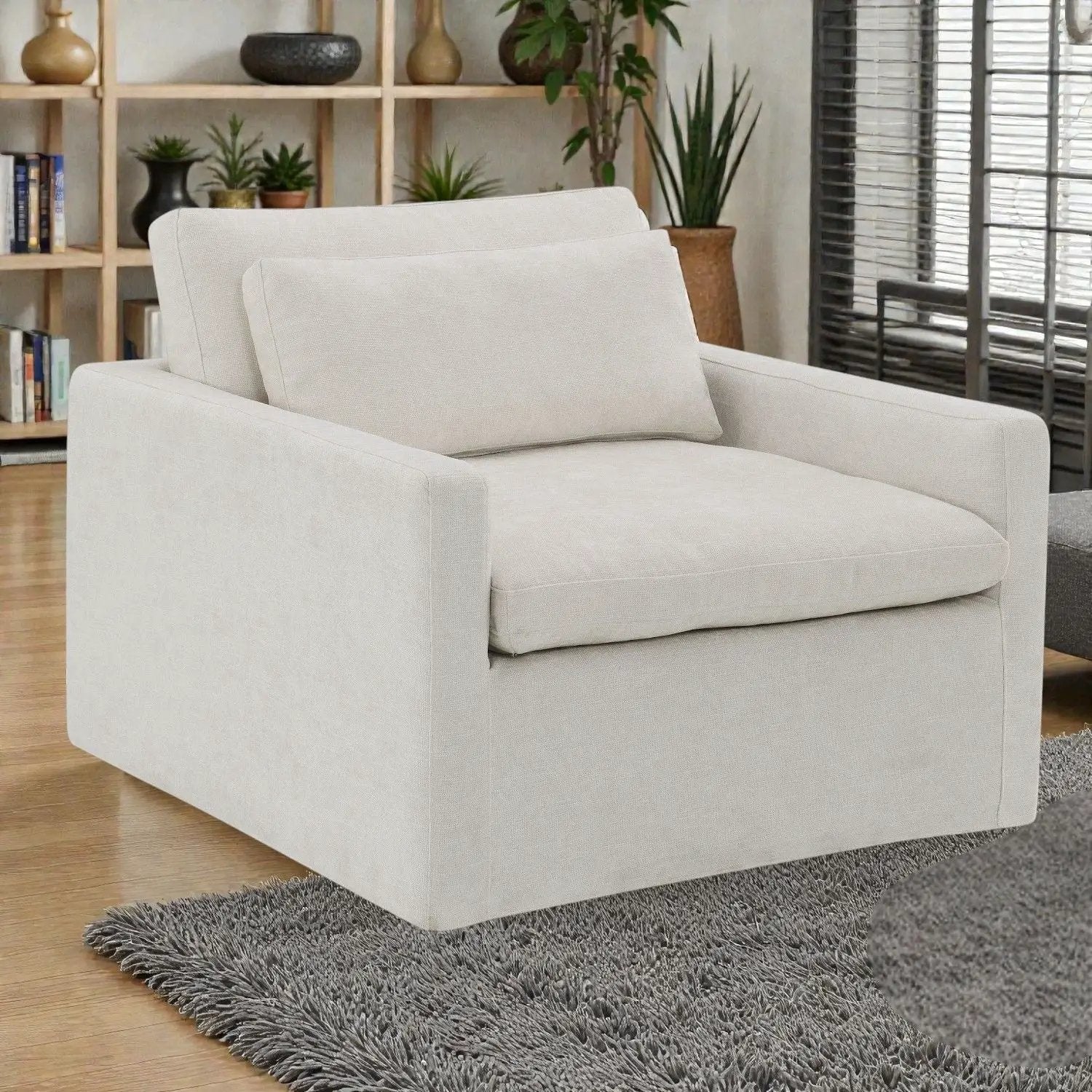 Naveen - Swivel Chair With 1 Toss Pillow by HouseOfZazla