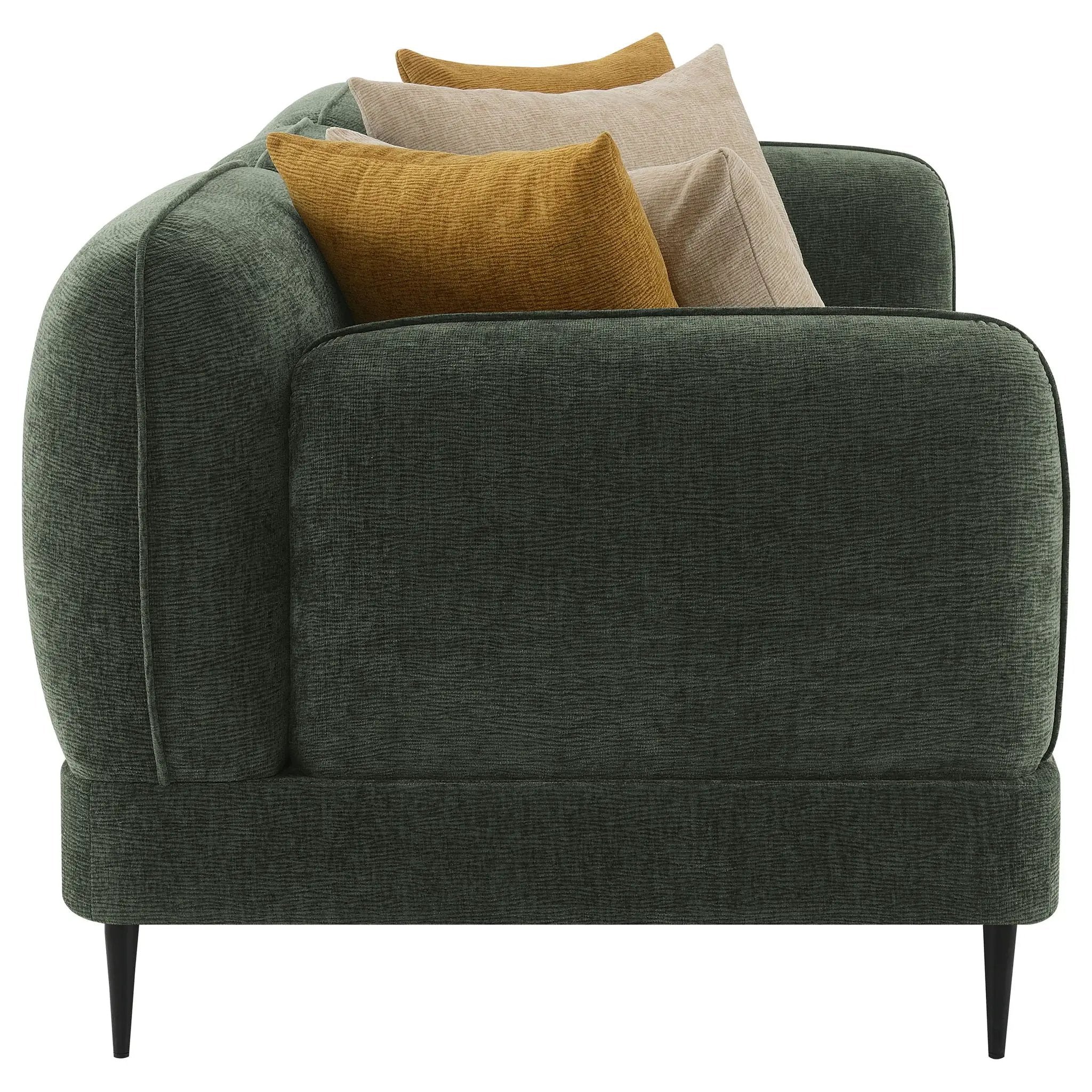 Jade 2-piece Chenille Upholstered Sofa Set Green by Unique Piece Furniture