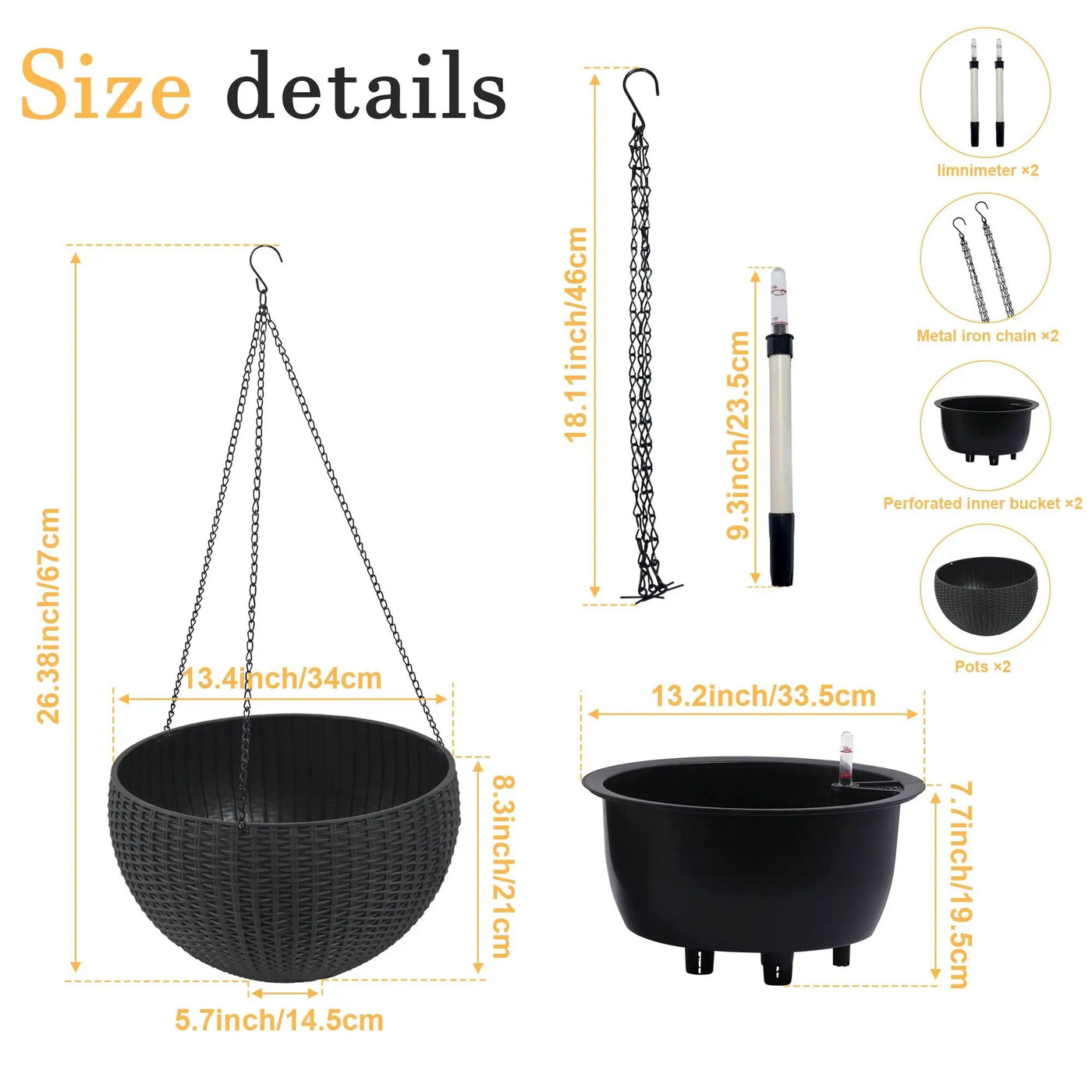 Self Watering Hanging Planter by HouseOfZazla