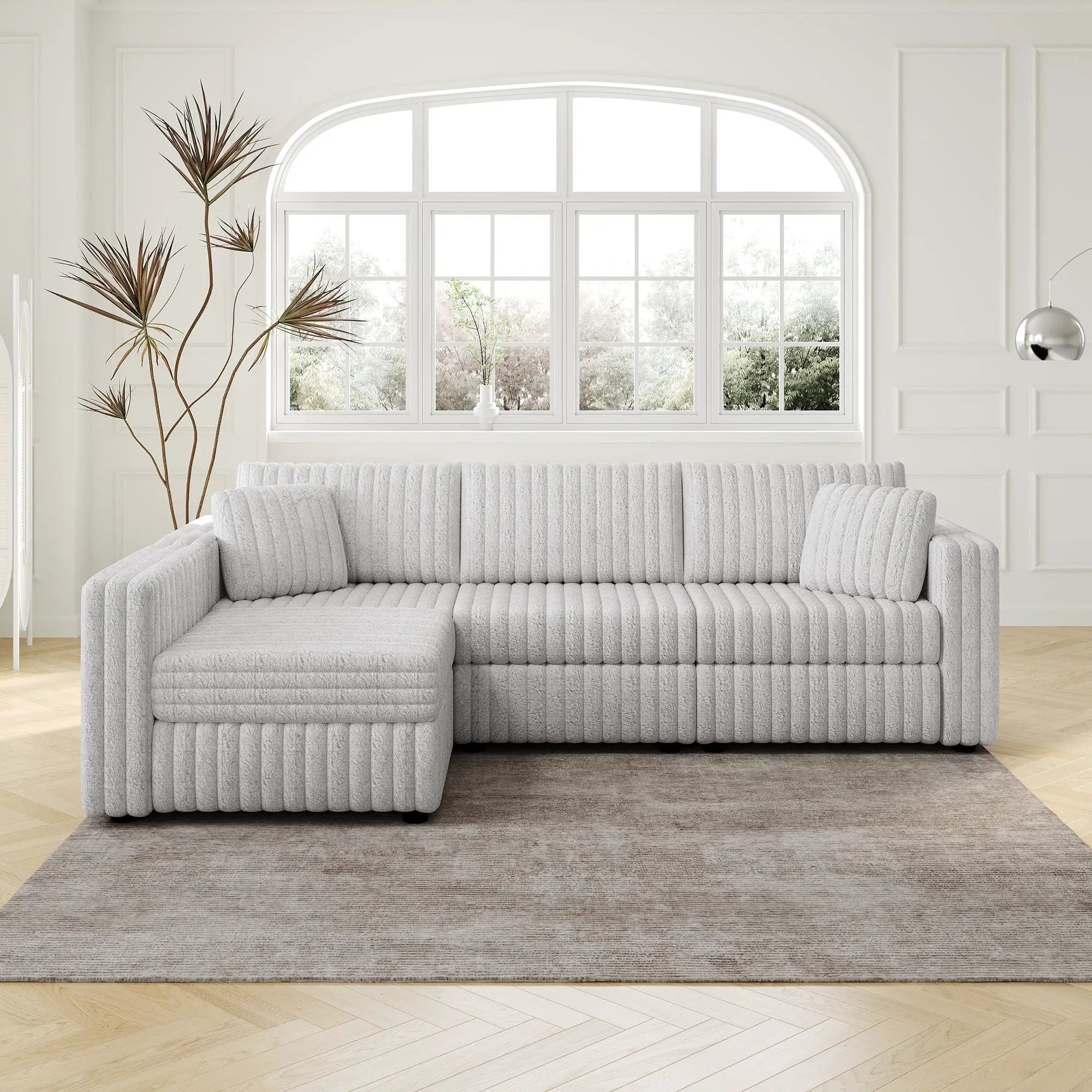 106.3" Soft L-shaped 4-Person Sofa by HouseOfZazla