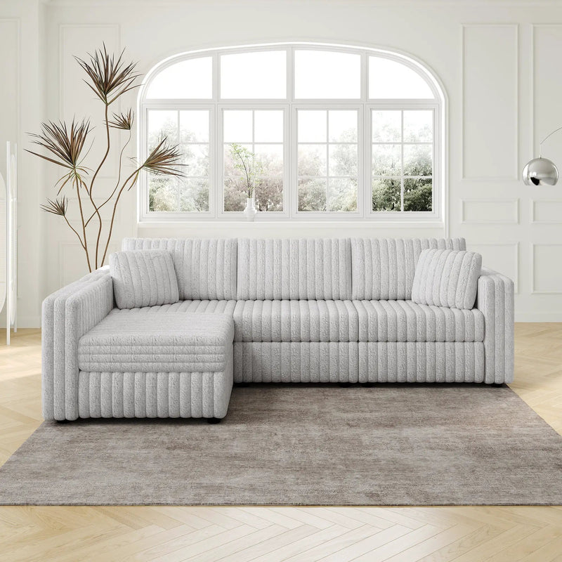 106.3" Soft L-shaped 4-Person Sofa by HouseOfZazla