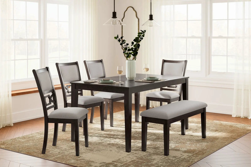 Langwest - Dining Room Table Set (Set of 6) - Brown by Unique Piece Furniture