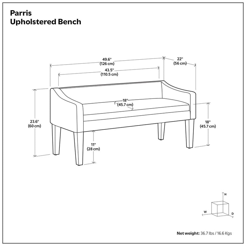 Parris - Contemporary Upholstered Bench by Unique Piece Furniture