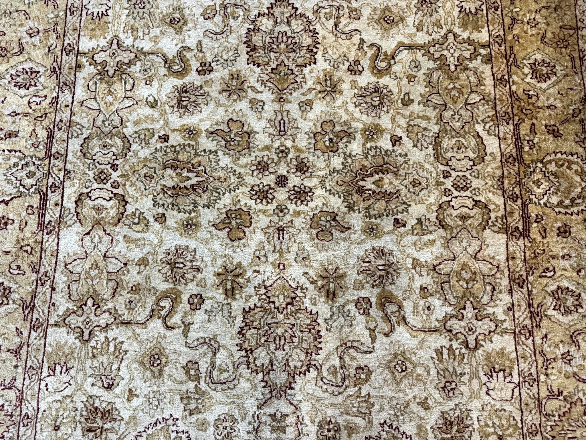 Turkish Oushak Rug 6x9, Vintage, Beige by Jewel Rugs