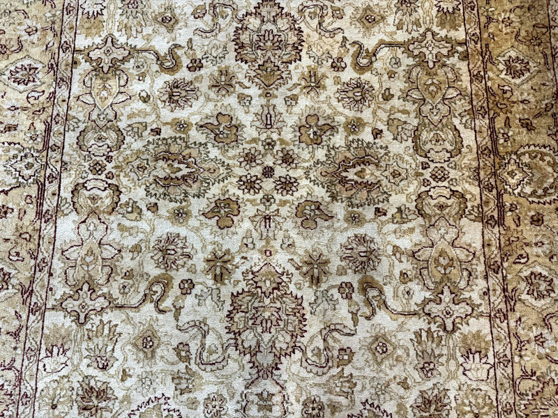Turkish Oushak Rug 6x9, Vintage, Beige by Jewel Rugs