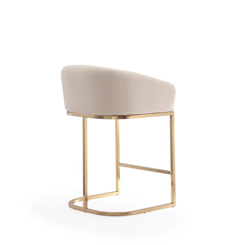 Mid-Century Modern Stool With Steel Base by HouseOfZazla