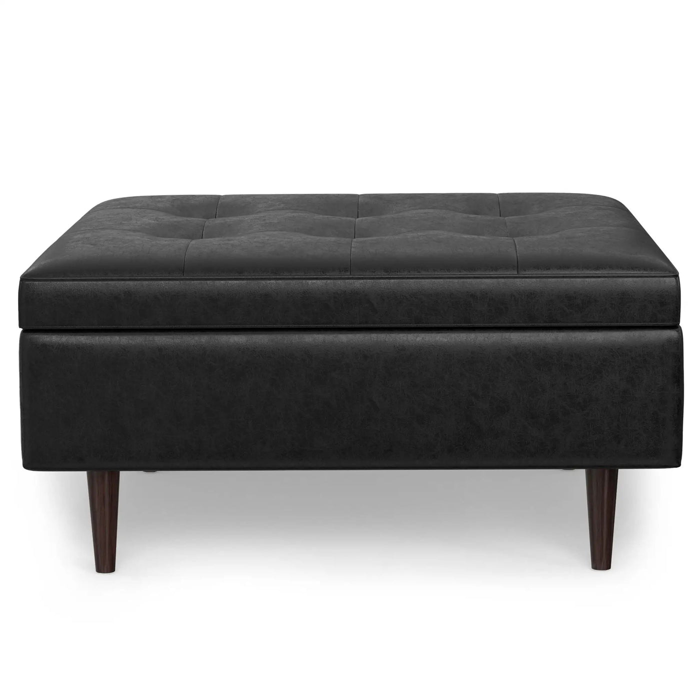 Shay - Large Square Coffee Table Storage Ottoman Mid-Century Style by HouseOfZazla