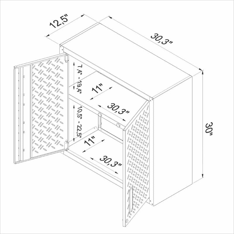 Fortress - Floating Garage Cabinet by HouseOfZazla