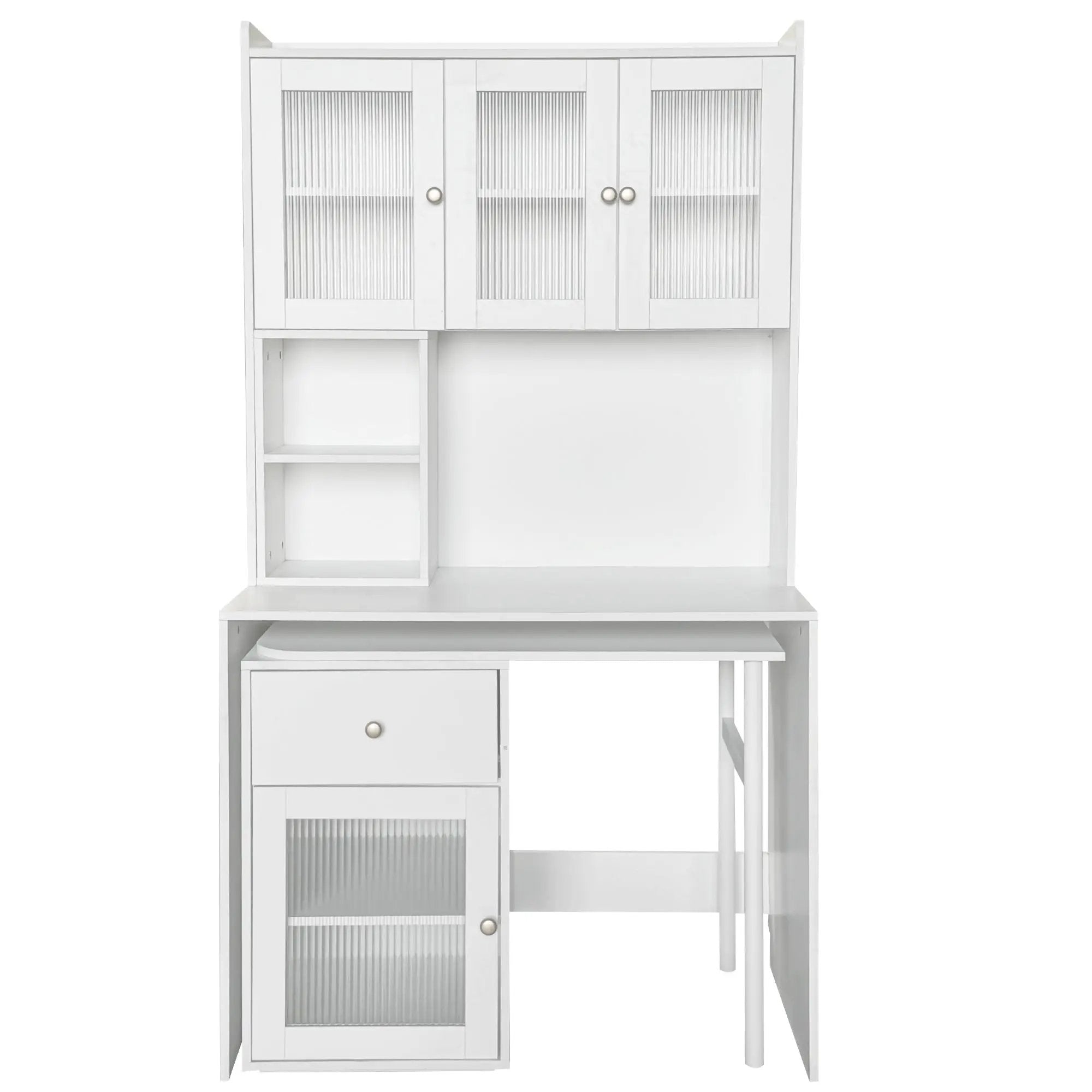 Computer Desk with Glass Door for Home Office or Study by HouseOfZazla