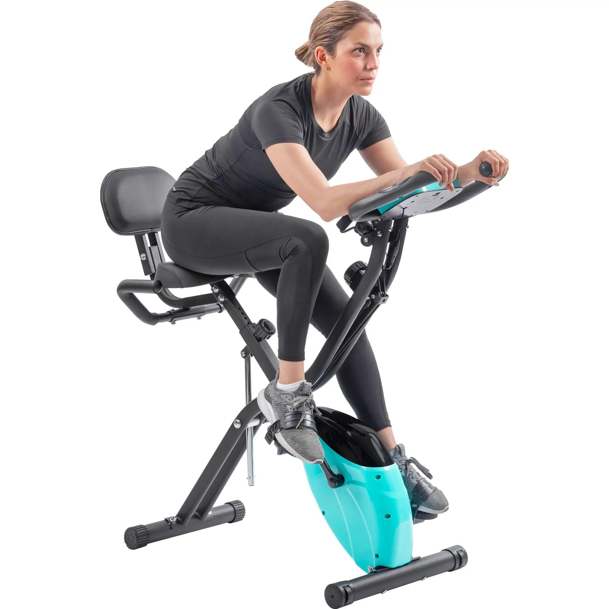 Exercise Bike Folding Stationary Bikes For Home With 16 Level Magnetic Resistance by HouseOfZazla