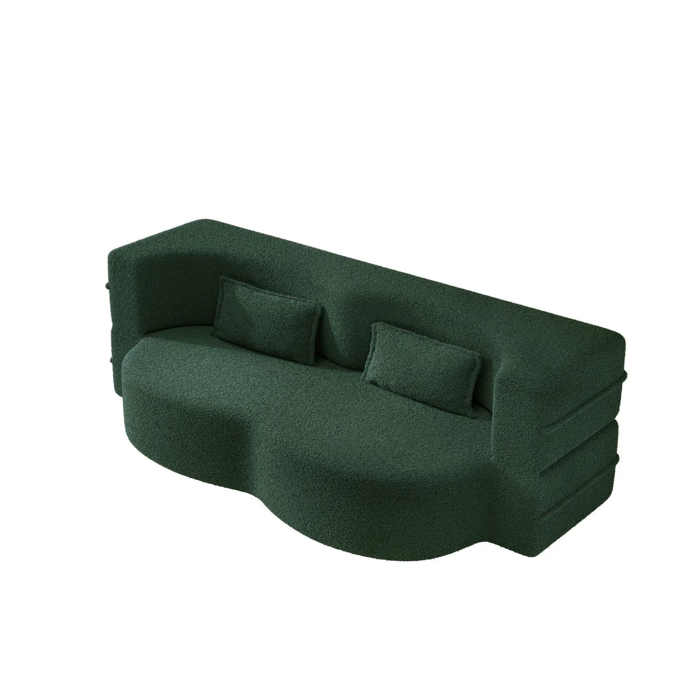 Modern Floor Sleeper Sofa Bed With 2 Pillows, Convertible Twin Size Folding Mattress For Living Room by HouseOfZazla