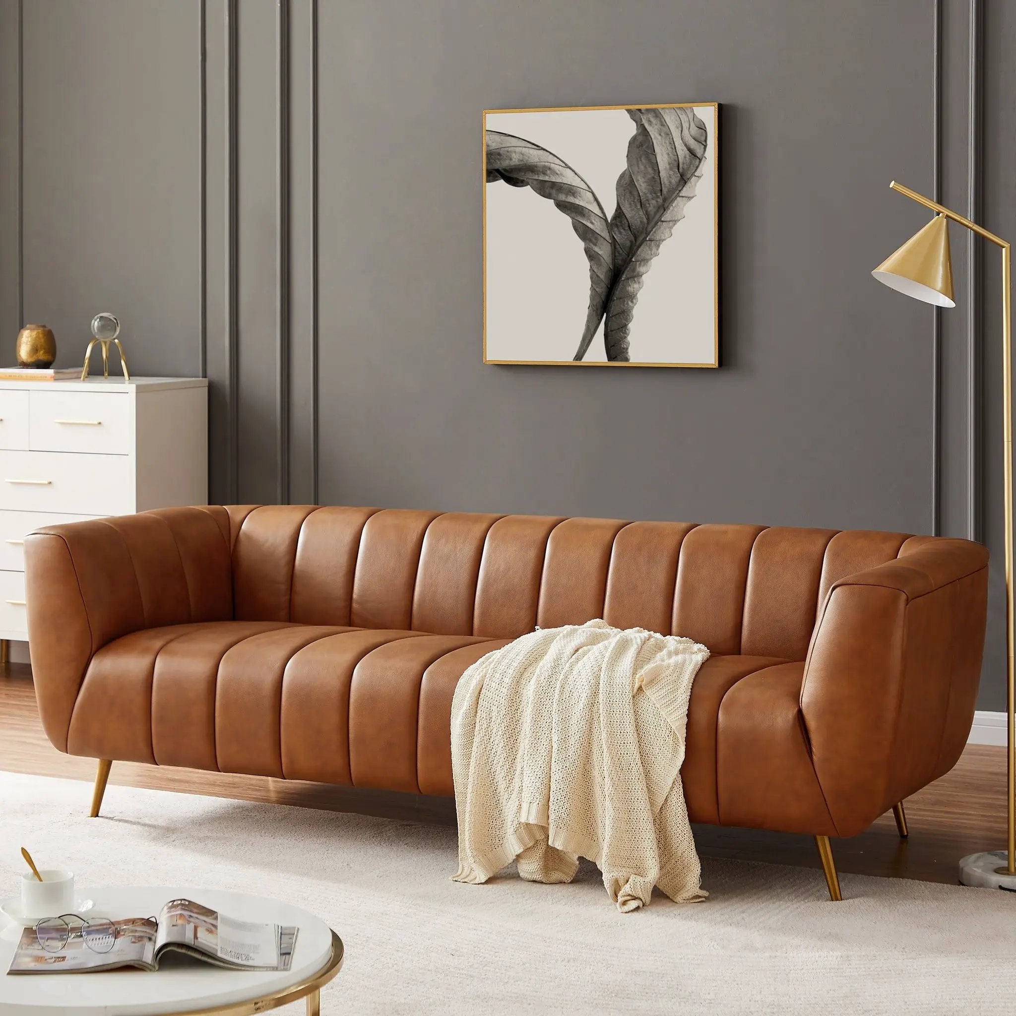 Ava - Sofa - Gold / Tan by Unique Piece Furniture
