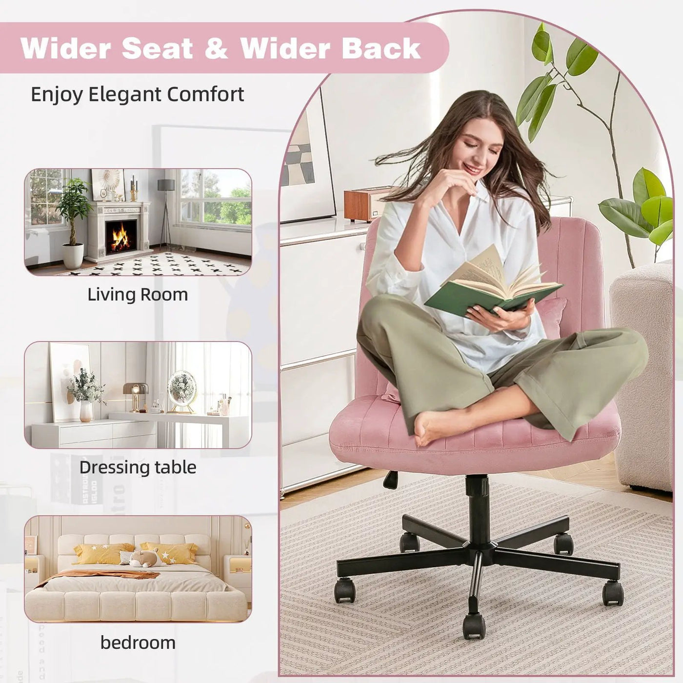 Criss Cross Office Chair With Adjustable Height, Ergonomic Design by HouseOfZazla