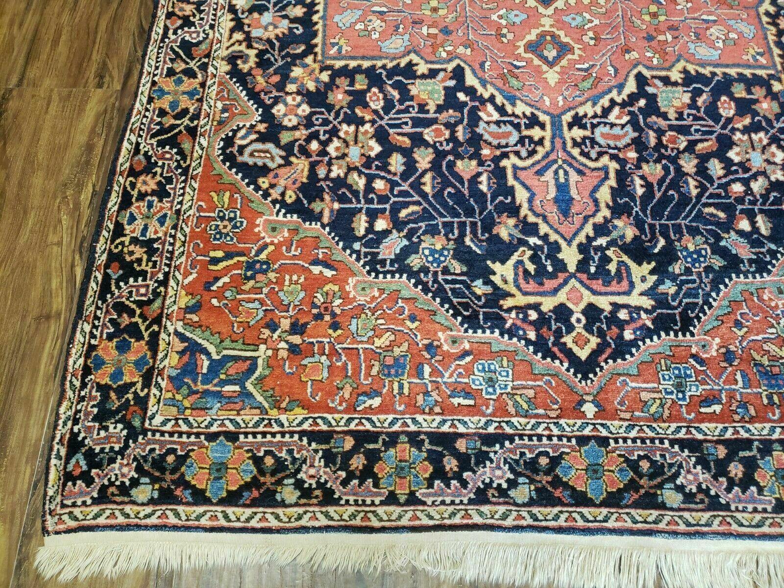4.5' X 6.5' Handmade Antique Fine Indian Wool Rug Carpet Red by Jewel Rugs