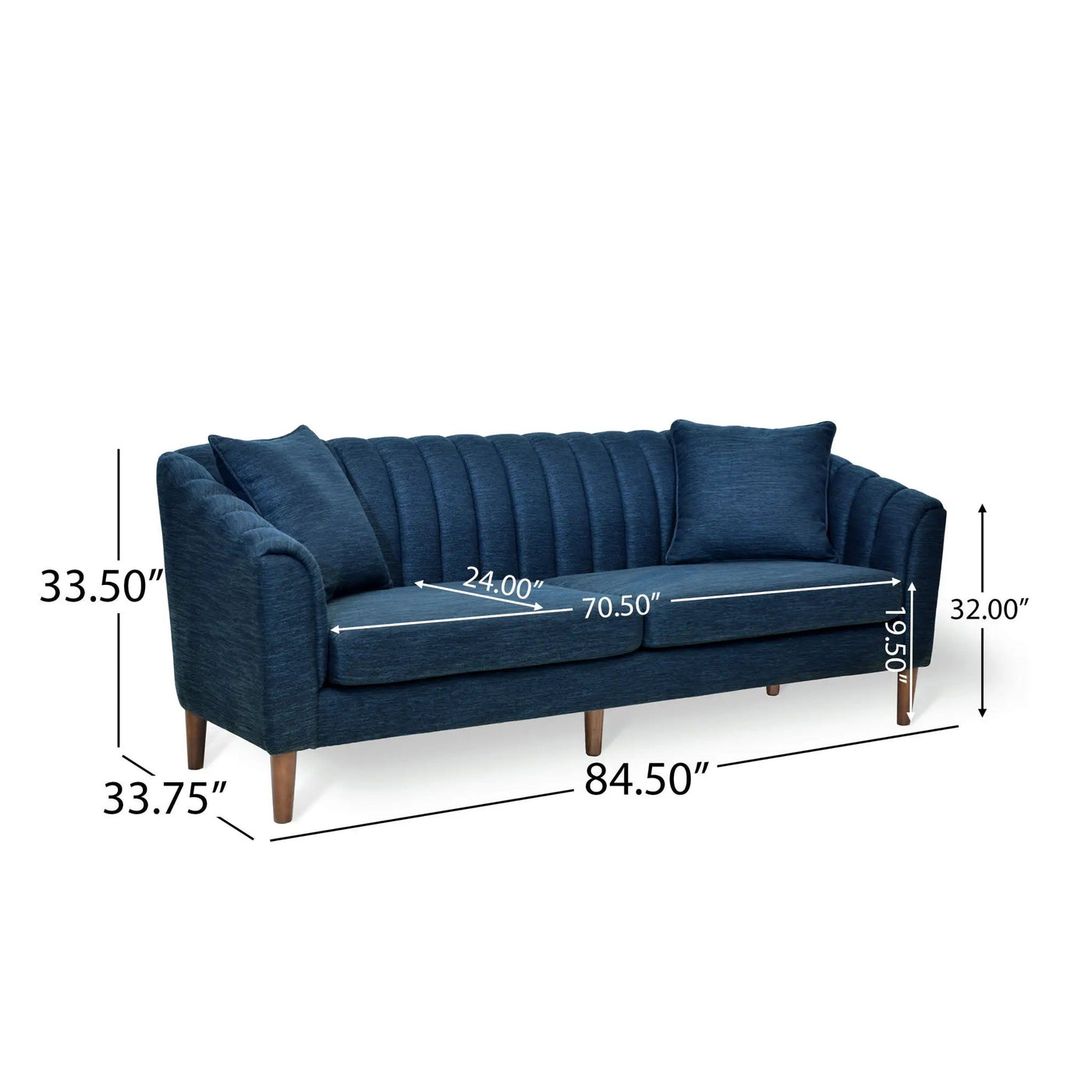 Contemporary 3 Seater Sofa With Accents by HouseOfZazla