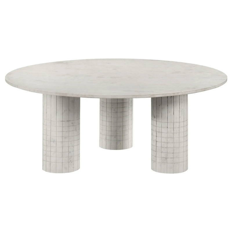 Astoria 2-piece Marble Coffee and End Table Set White by Unique Piece Furniture