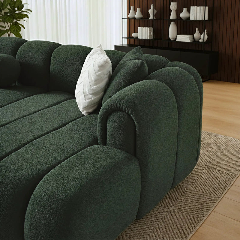 Beatrice Modern Tufted Dark Sectional by HouseOfZazla