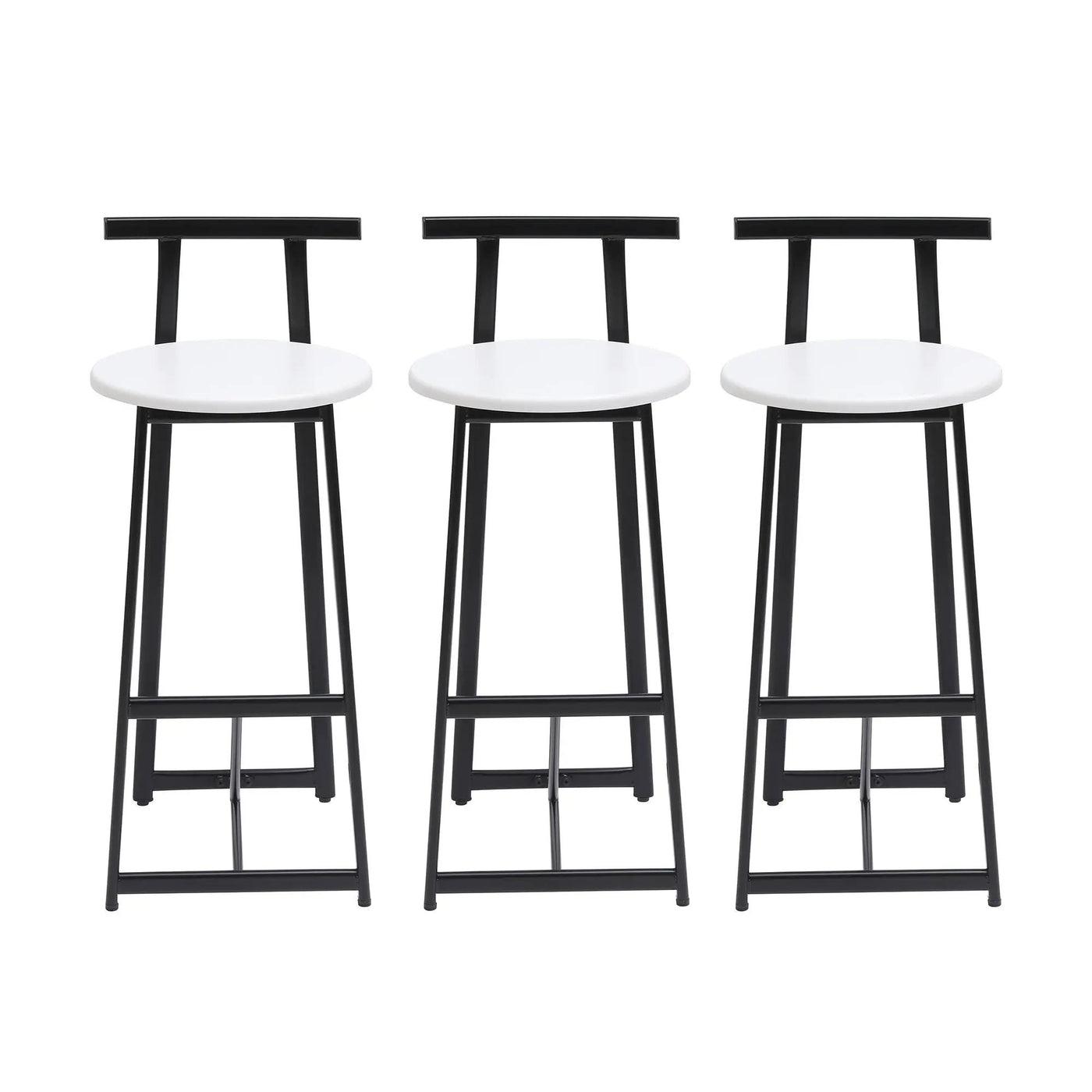 Modern Bar Stools With Backrest For Kitchen (Set of 3) by HouseOfZazla