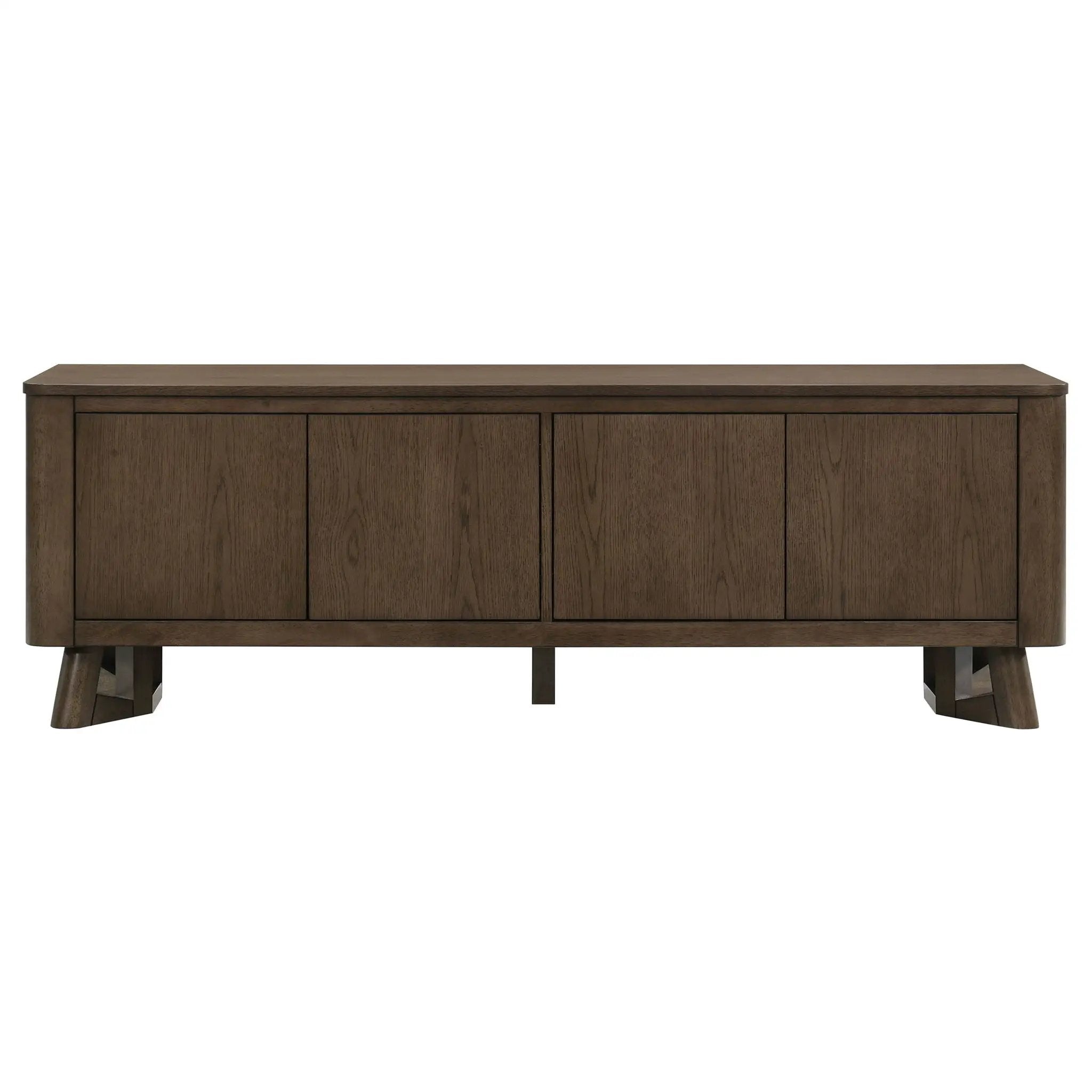 Trotter 71-inch 4-Door Wood TV Stand Media Console Brown by Unique Piece Furniture