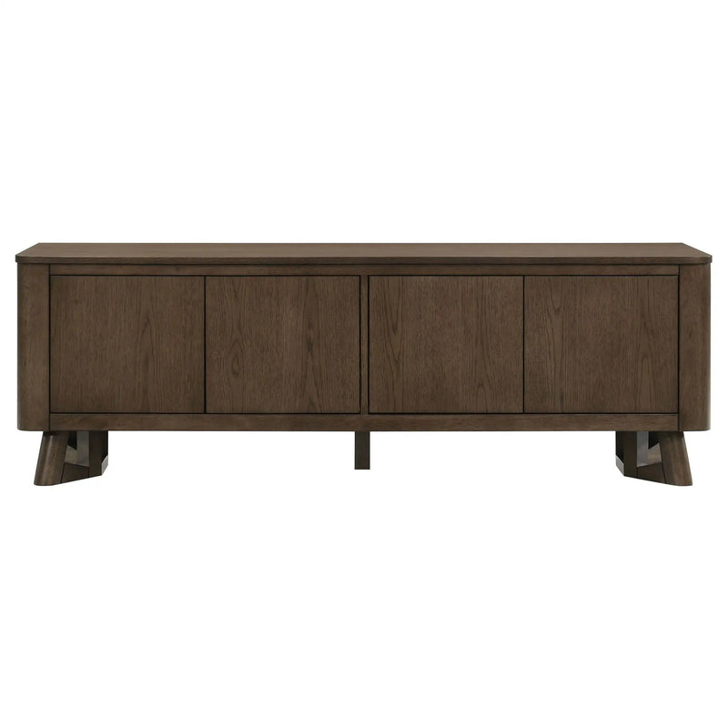 Trotter 71-inch 4-Door Wood TV Stand Media Console Brown by Unique Piece Furniture