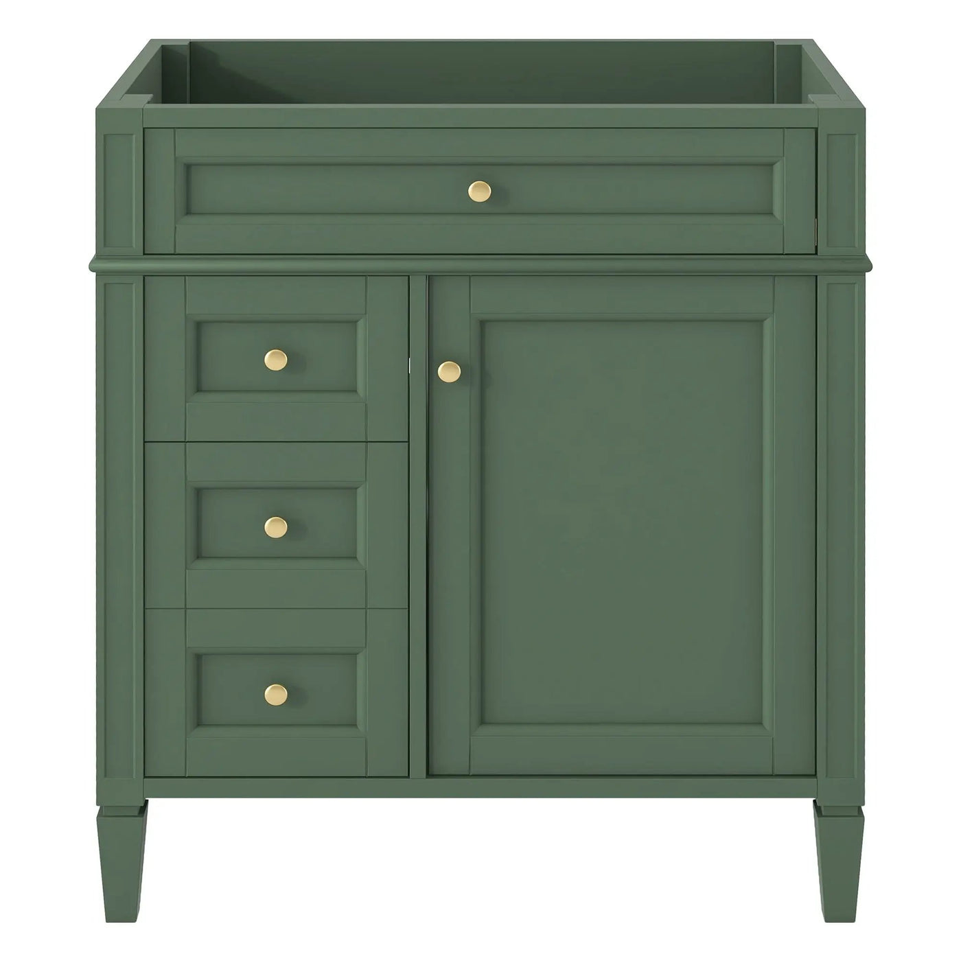 Bathroom Vanity With 2 Drawers and Tip-Out Storage Cabinet by HouseOfZazla
