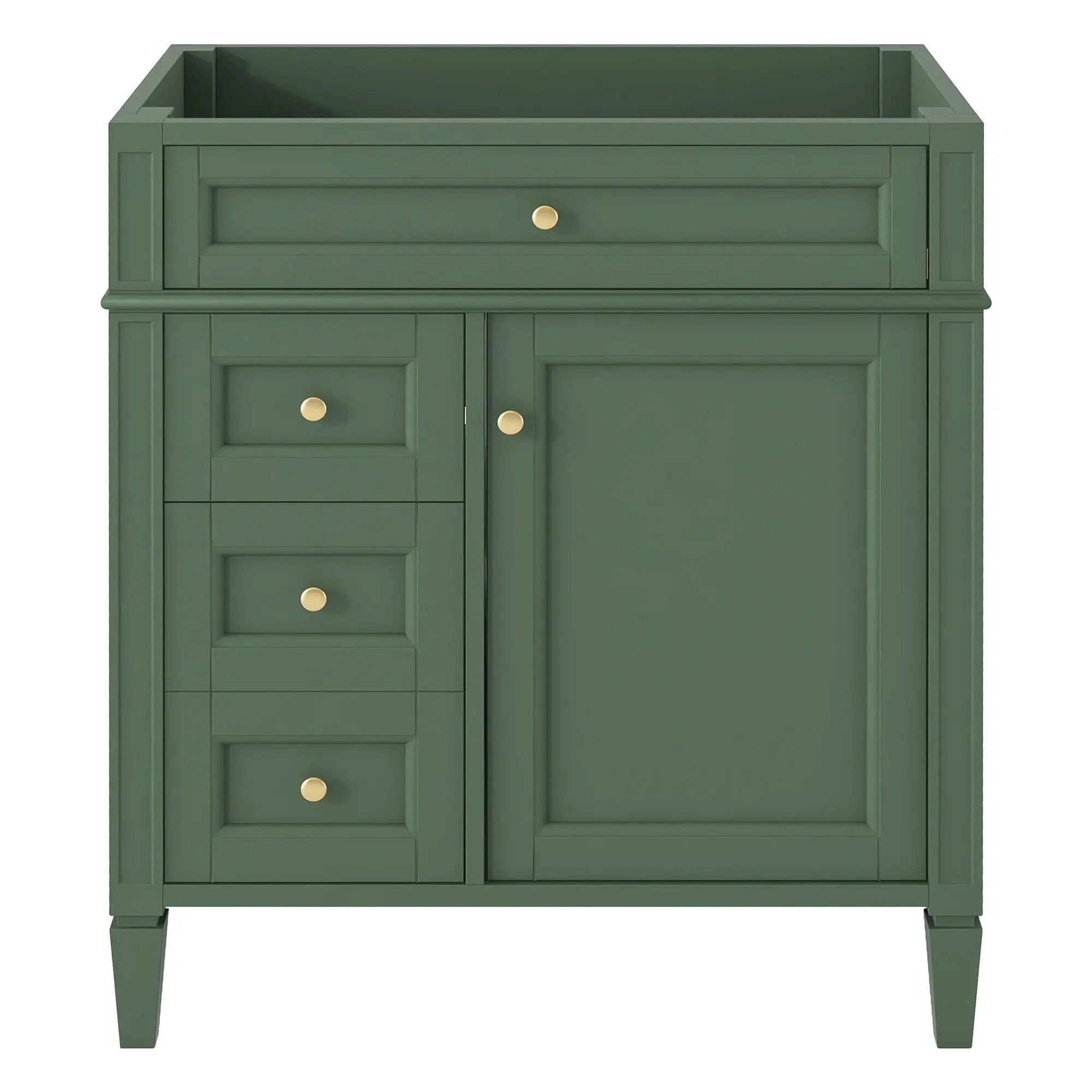 Bathroom Vanity With 2 Drawers and Tip-Out Storage Cabinet by HouseOfZazla