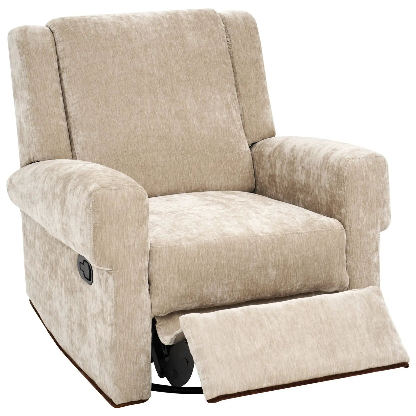 Manual Recliner Chair With Swivel Rocker Function, Dual Recline Angles by Unique Piece Furniture