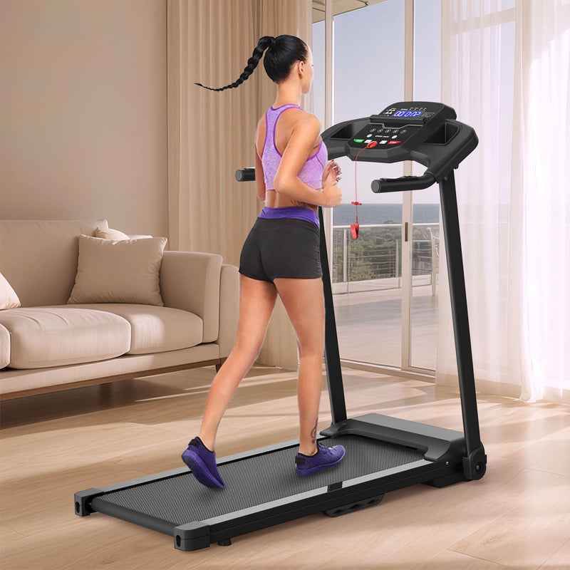Foldable Treadmill 2.5Hp Electric Running Machine For Home - Black by HouseOfZazla